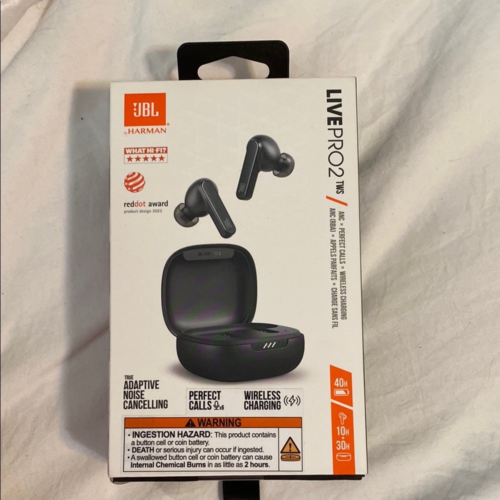 JBL Black Wireless Headset with Bluetooth Connectivity